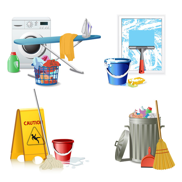 free vector Clean equipment icons vector